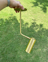 Brass Cylinder Bent Arm Drop Spot - w/ Long Shade