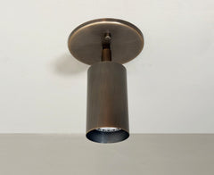 Brass Cylinder Adjustable Spot - Top Mount