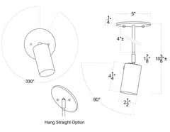 Brass Cylinder Drop Spot - Top Mount
