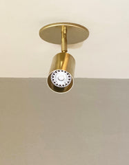 Brass Cylinder Adjustable Spot - Top Mount