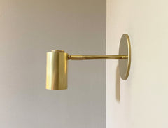 Brass Cylinder Extension Wall Lamp