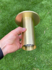 Brass Cylinder Flush Spot - w/ Long Shade