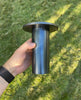 Brass Cylinder Flush Spot - w/ Long Shade