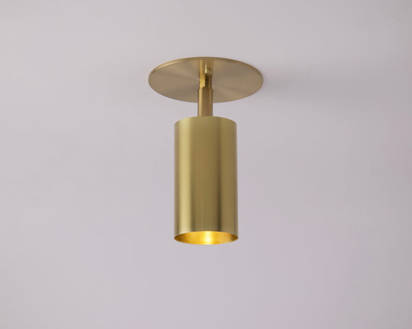 Brass Cylinder Adjustable Spot - Top Mount