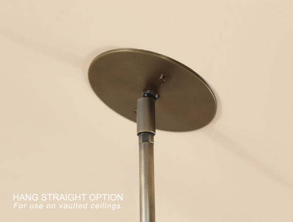 Brass Cylinder Bent Arm Drop Spot - w/ Long Shade