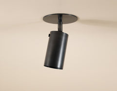Brass Cylinder Adjustable Spot - Top Mount