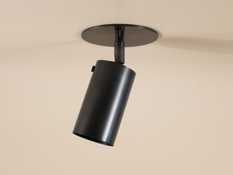 Brass Cylinder Adjustable Spot - Top Mount