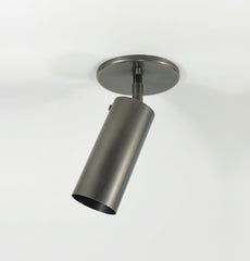 Brass Cylinder Adjustable Spot - Top Mount - w/ Long Shade