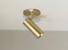 Brass Cylinder Adjustable Spot - Side Mount w/ Long Shade