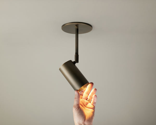 Brass Cylinder Drop Spot - Side Mount