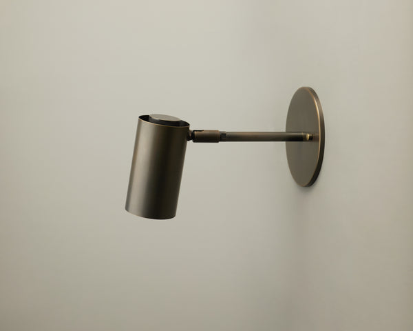 Brass Cylinder Extension Wall Lamp