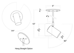 Brass Cylinder Drop Spot - Side Mount
