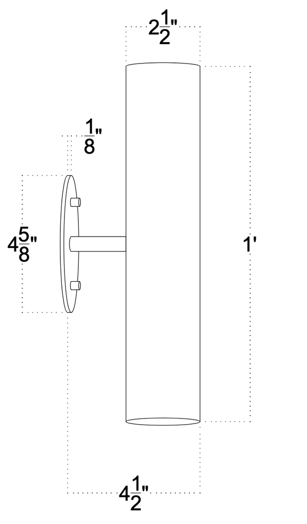 Brass Cylinder Up-Down Sconce