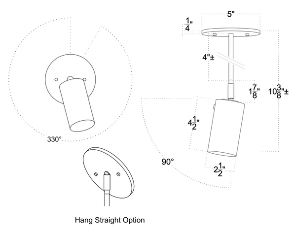 Brass Cylinder Drop Spot - Top Mount