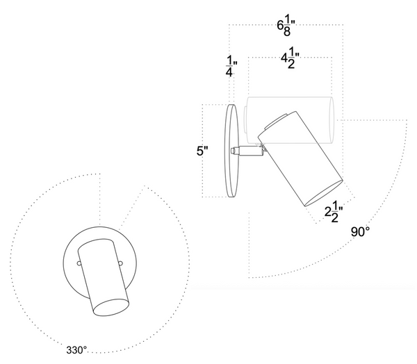 Brass Cylinder Wall Lamp