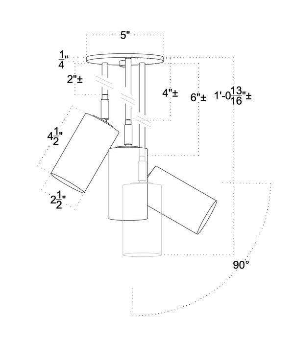 Brass Cylinder Cascade Drop Spot