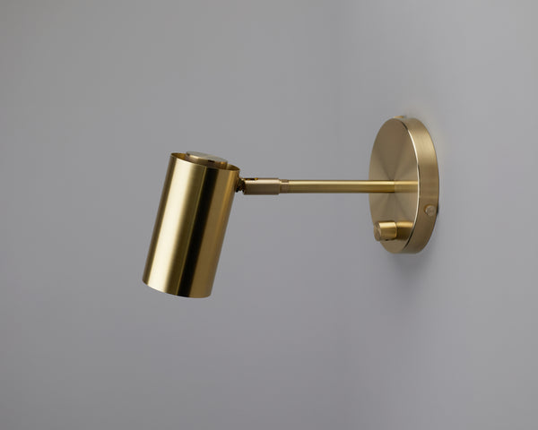 Brass Cylinder Extension Wall Lamp