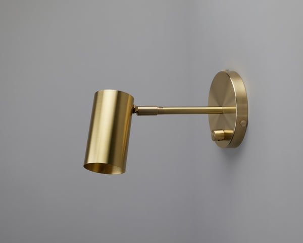 Brass Cylinder Extension Wall Lamp
