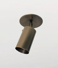 Brass Cylinder Adjustable Spot - Top Mount