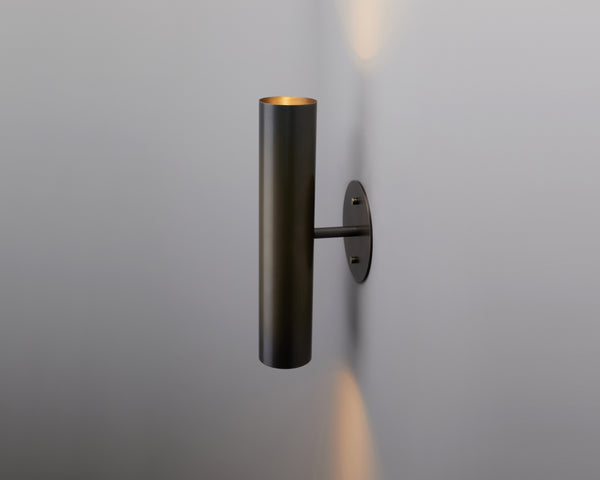 Brass Cylinder Up-Down Sconce