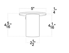 Brass Cylinder Flush Spot