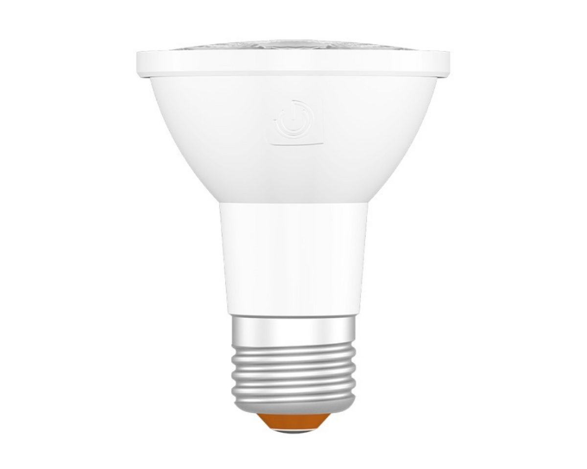White LED light bulb on a white background