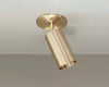 brass ceiling spotlight fixture on a neutral background