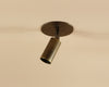 Bronze ceiling light fixture on a beige wall