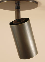 Brass Cylinder Adjustable Spot - Top Mount