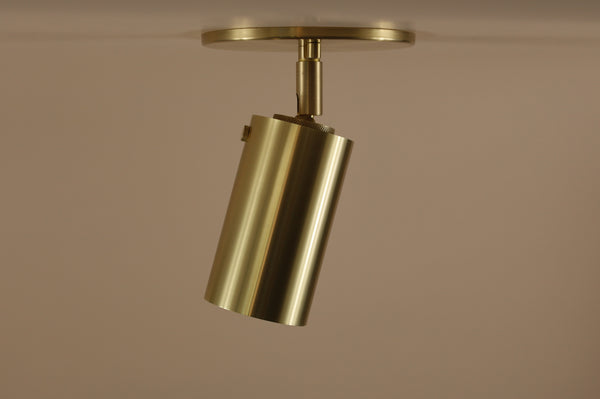 Brass Cylinder Adjustable Spot - Top Mount