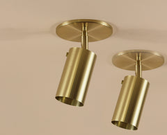 Brass Cylinder Adjustable Spot - Top Mount
