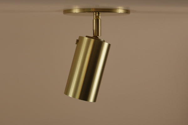 Brass Cylinder Adjustable Spot - Top Mount