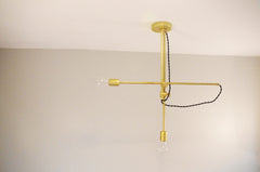 Industrial Double Arm Chandelier