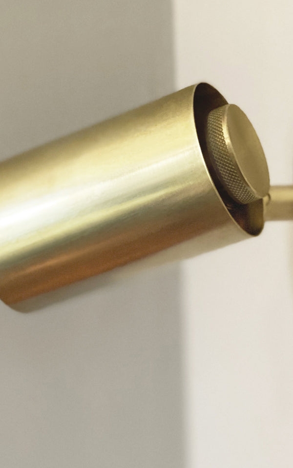 Brass Cylinder Extension Wall Lamp