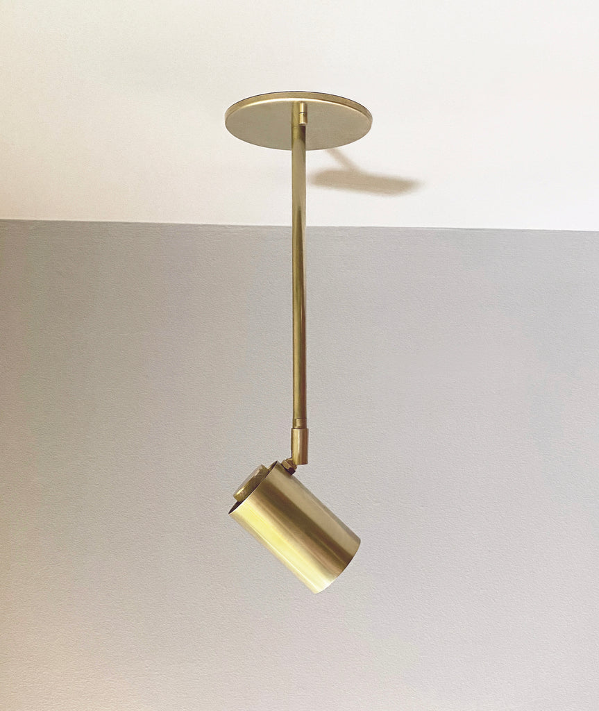 Brass Cylinder Drop Spotlight - Side Mount – Long Made Co.