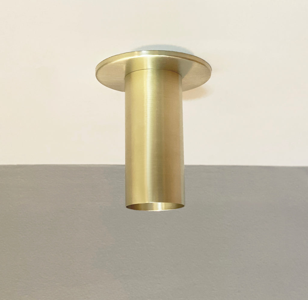 Brass Cylinder Flush Spotlight - Tall – Long Made Co.