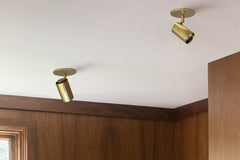 Brass Cylinder Adjustable Spot - Side Mount