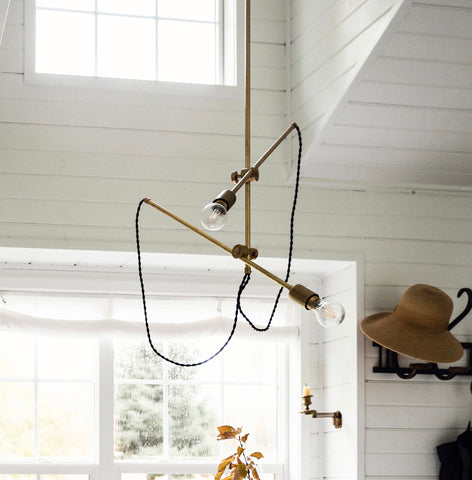 Industrial Double Arm Chandelier